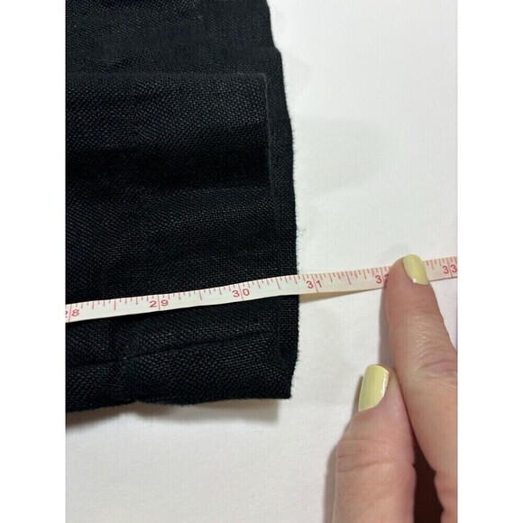 INC International Concepts Wide Leg Linen Pants Black 12 - Picture 5 of 6